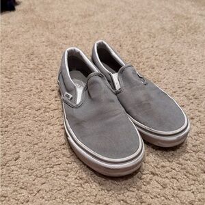 Vans woman’s Classic Gray Slip-On Loafers